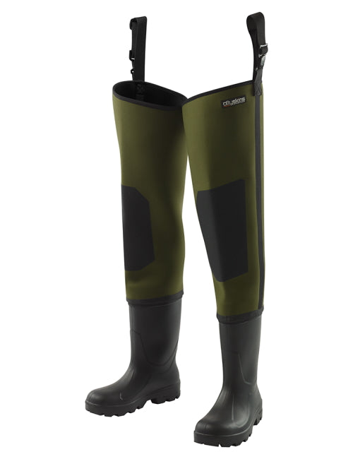 Dam Flex Neoprene Rubber Boots 45-10 Grn - Botas De Pesca | Nencini Sport