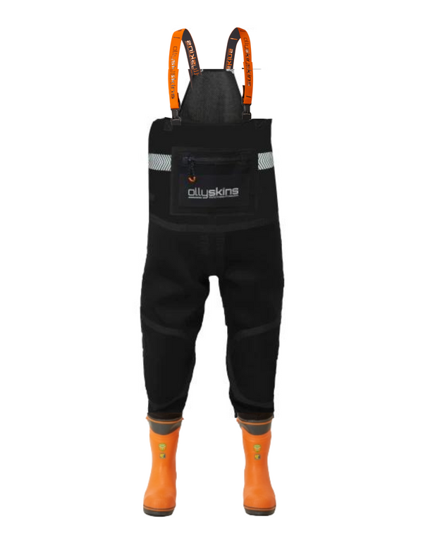 Ollyskins 2960 5mm Neoprene Industrial Chest Wader/S5 Husqvarna Chainsaw Wellington