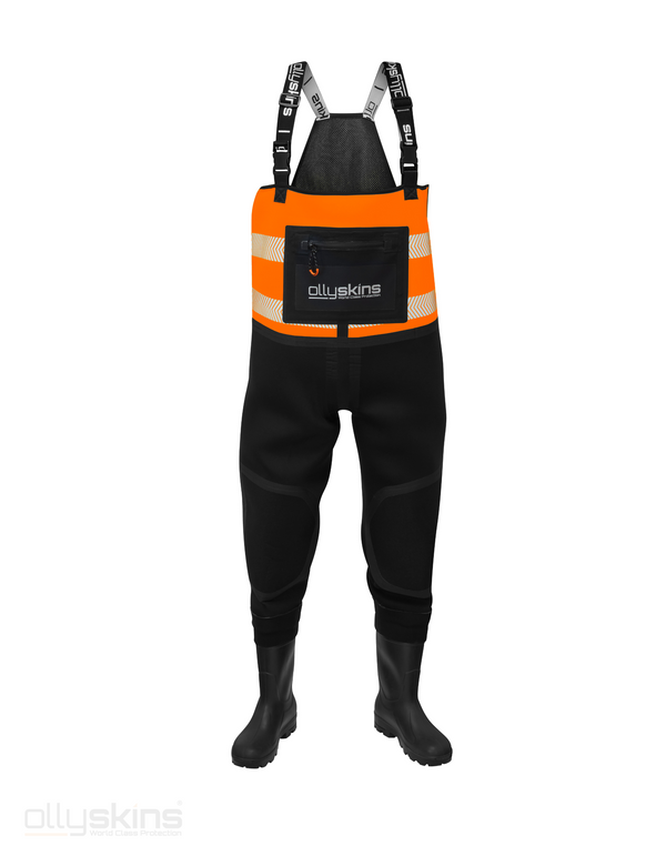 Ollyskins 5886 Two-Tone Trilaminate BUTYL Industrial Chest Wader