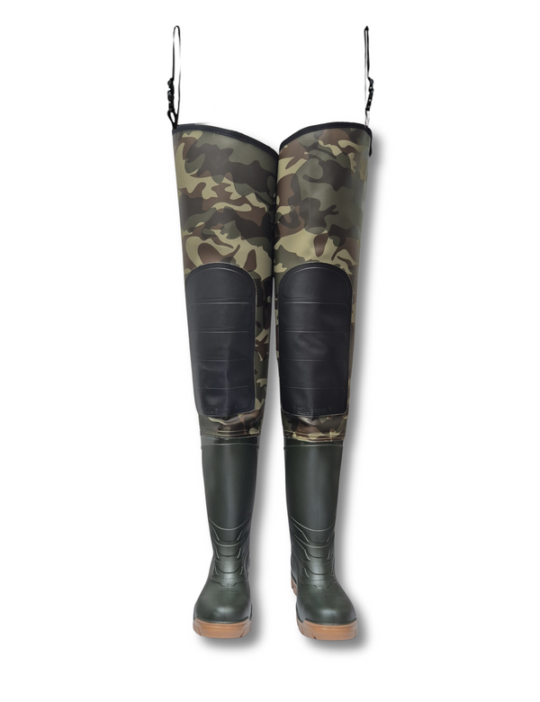 Ollyskins 2568 PVC Camo Angling Hunting Thigh Wader