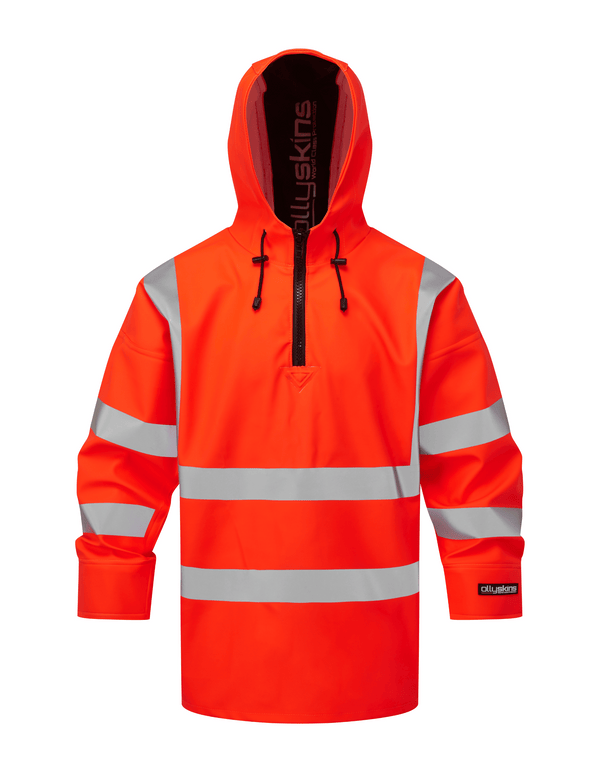 Ollyskins 3240 PVC Hi-Viz Orange Waterproof Smock