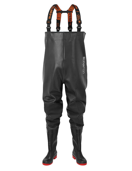 Ollyskins 2828 BULLY PVC Safety Chest Wader, Black