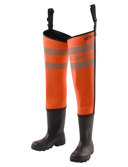 Ollyskins 2922 HV Orange Neoprene S5 Safety Thigh Wader